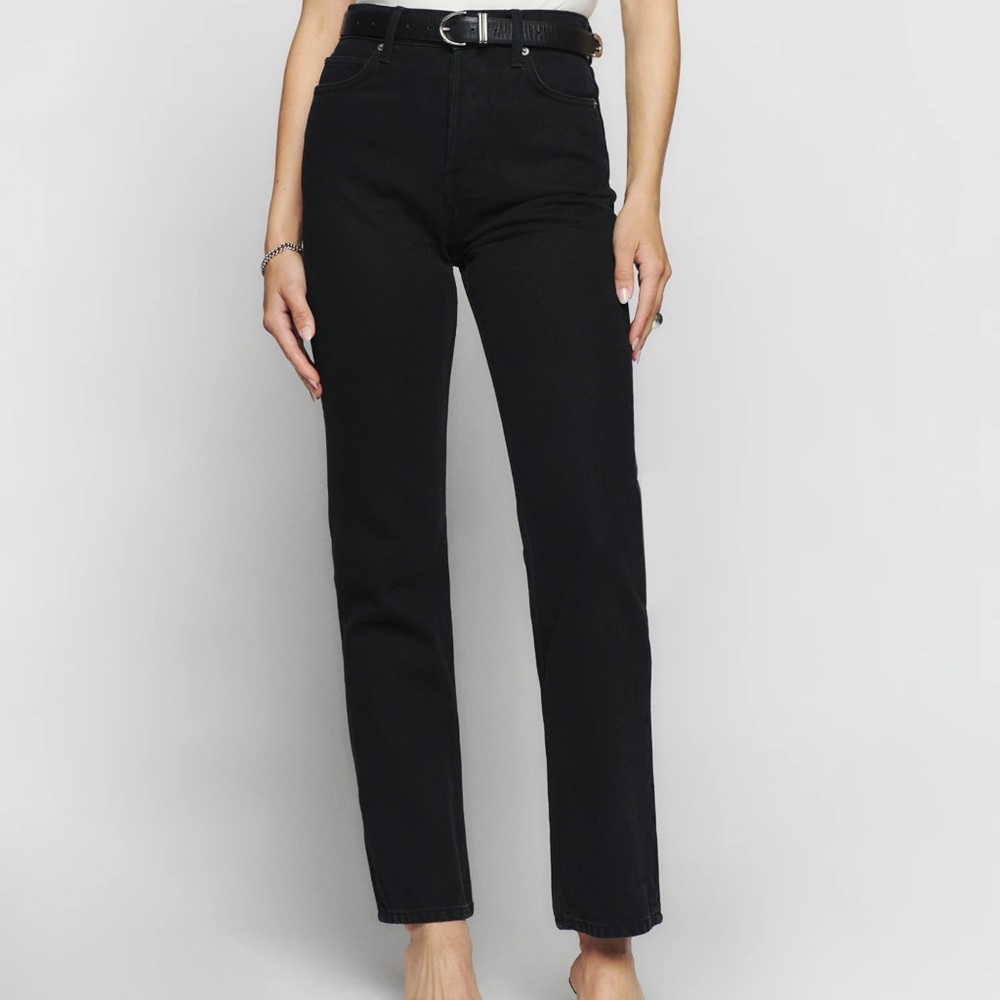Reformation black jeans worn once excellent condition size 27 cotton!